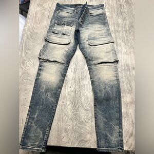 Men’s Jordan Craig cargo denim. 34x34. Great stretch. Skinny fit